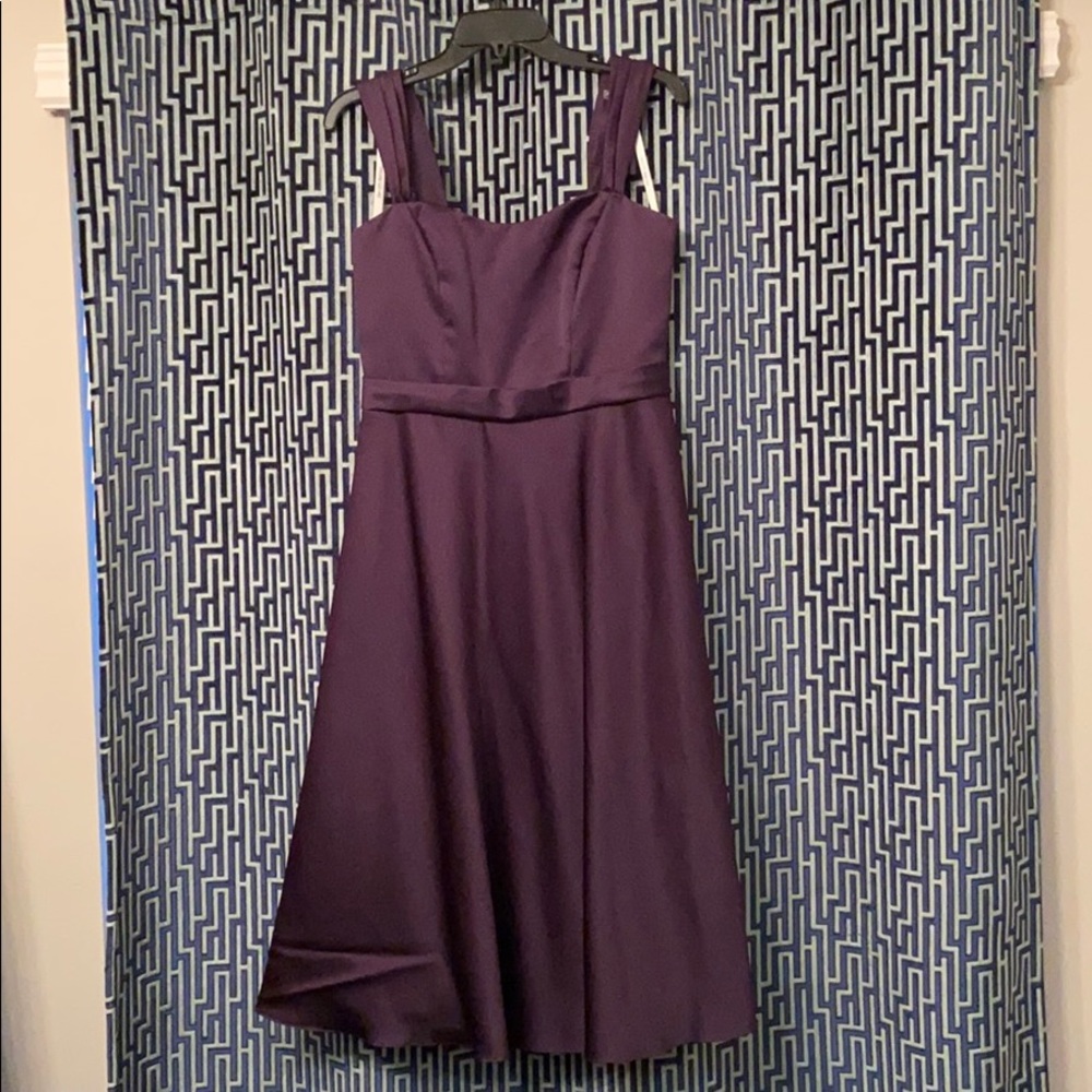 David’s Bridal Eggplant Retro Style Bridesmaid